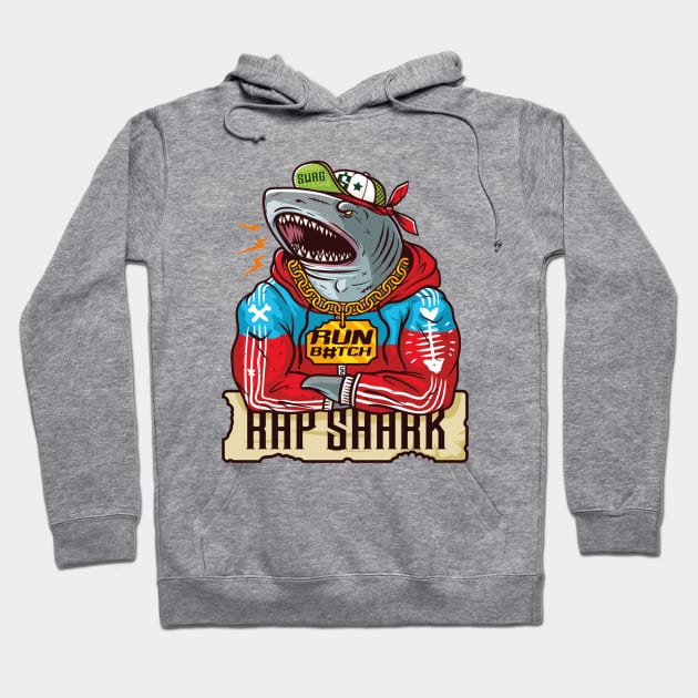 Rap Shark Hoodie by Mako Design 